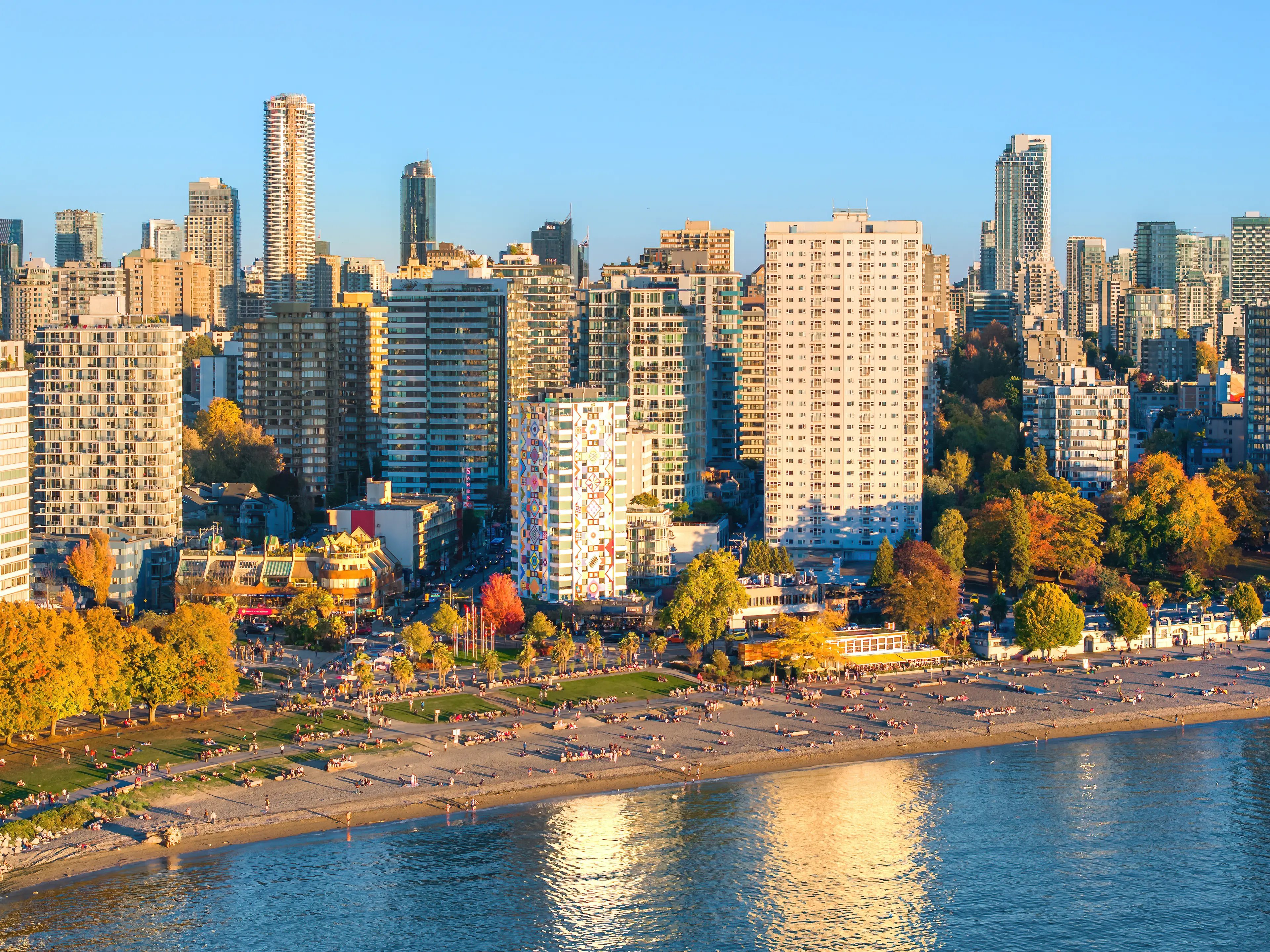 English Bay Beach from above.