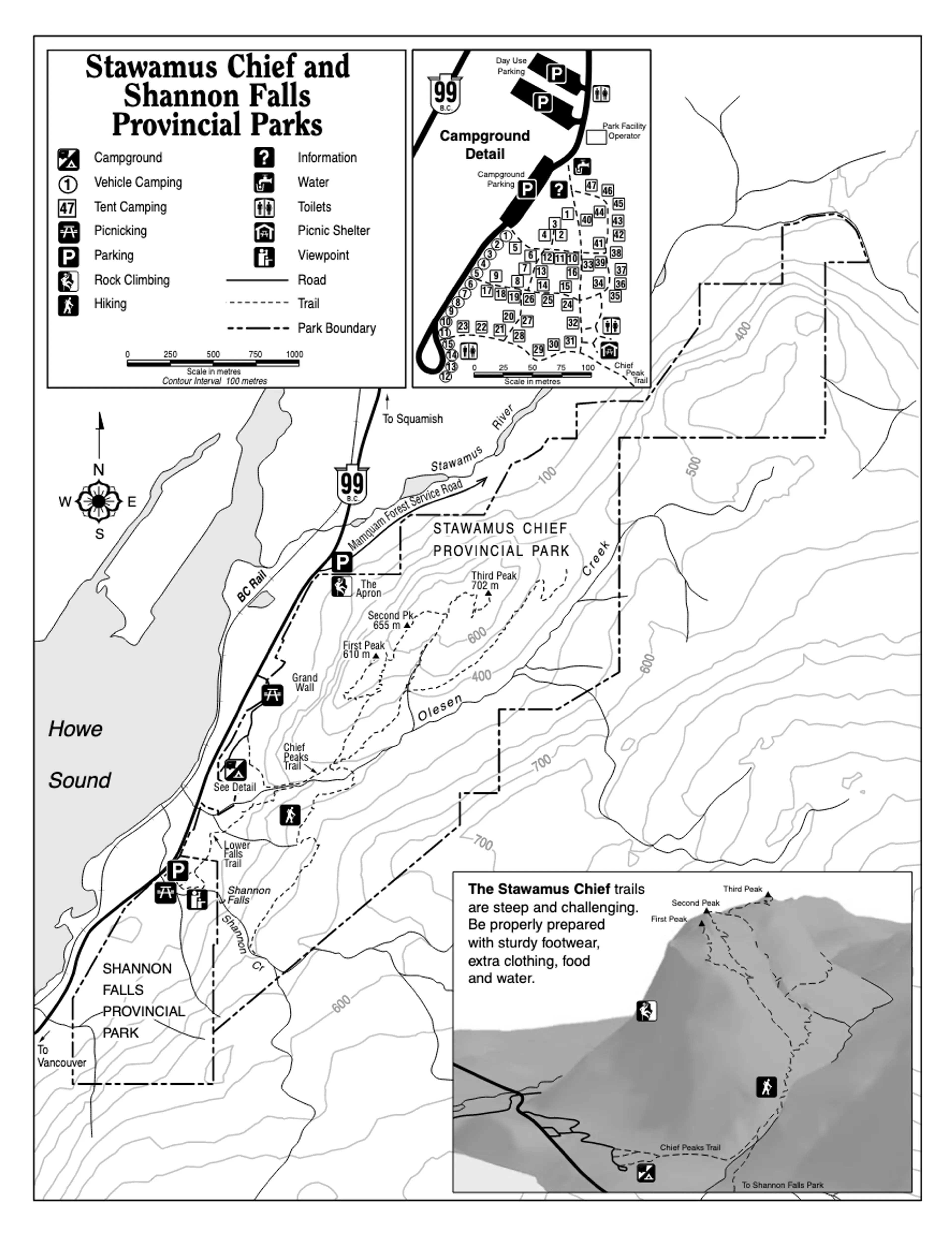 Stawamus Chief Park map