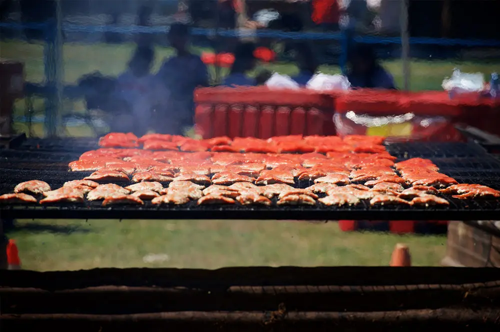 Salmon bake at the Steveston Salmon Festival near Vancouver