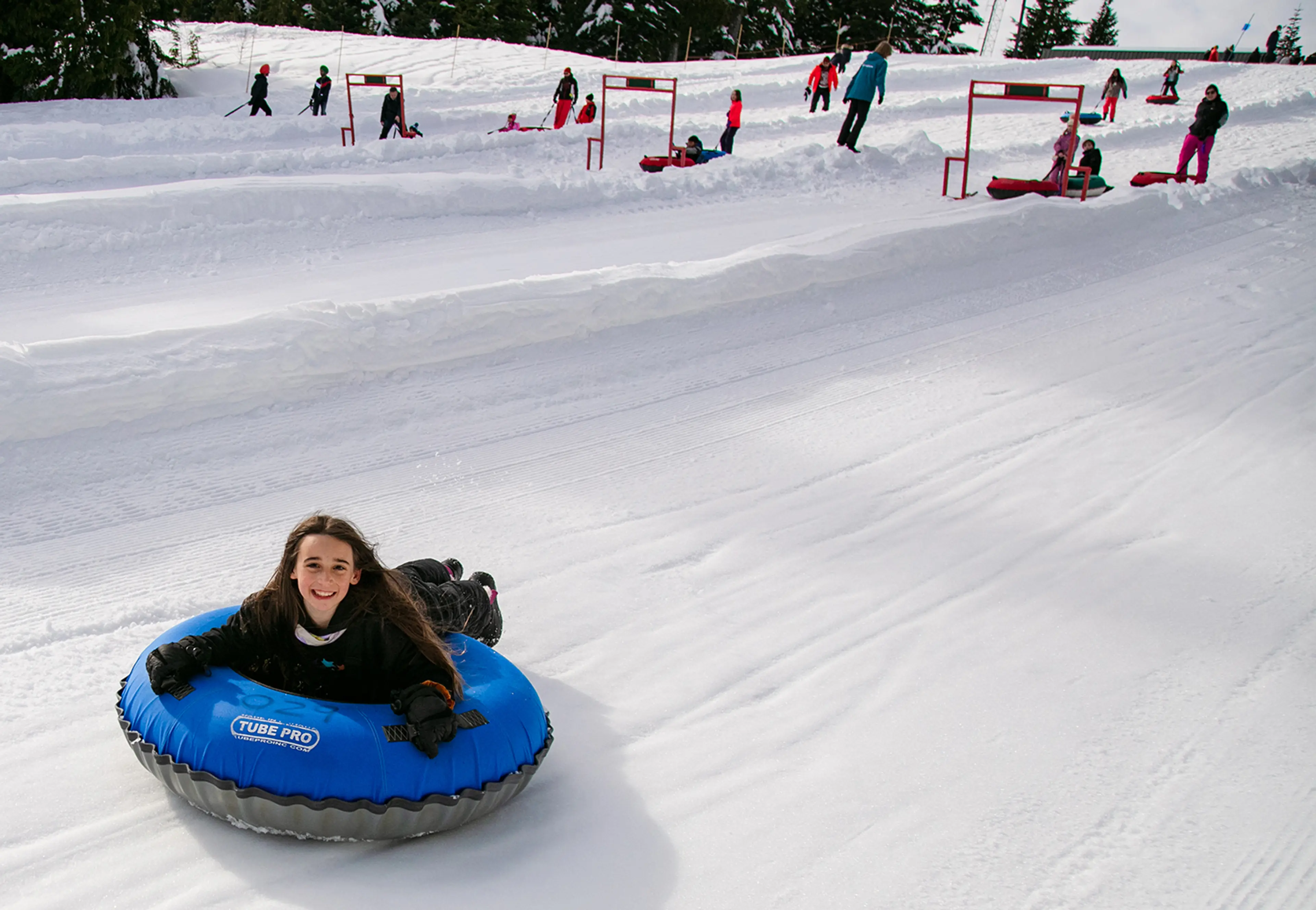 Snow tubing at Mount Seymour