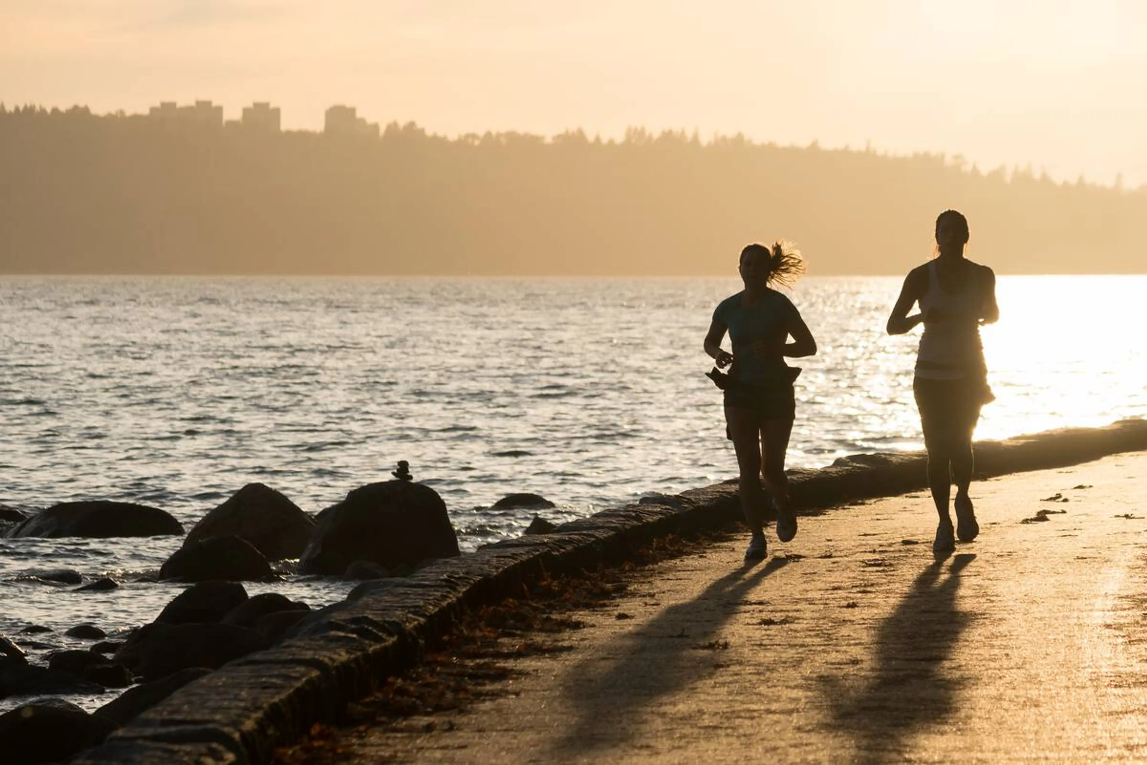 Runners on the Stanley Park Seawall