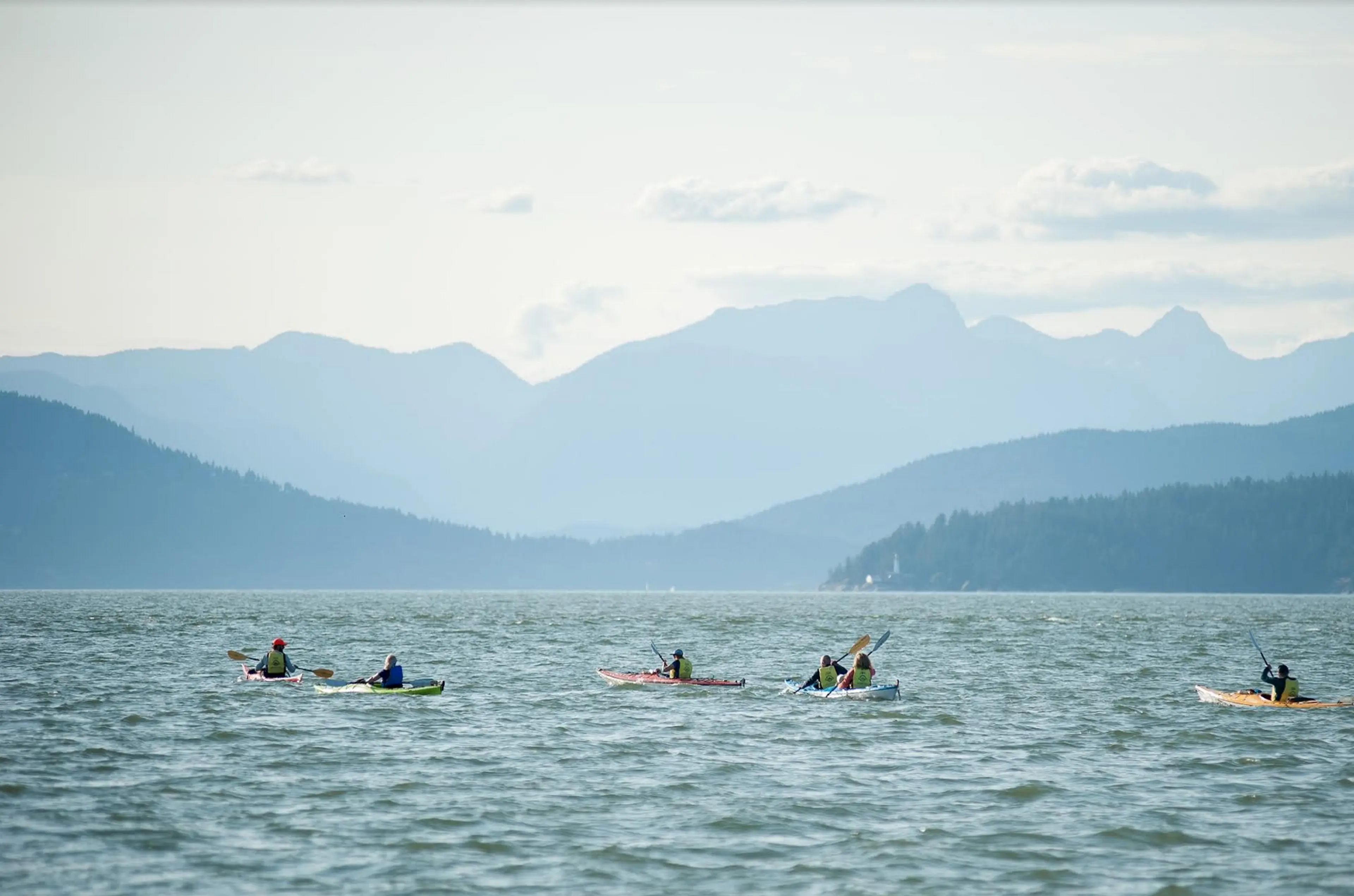 Evening social paddle outing with Jericho Beach Kayak