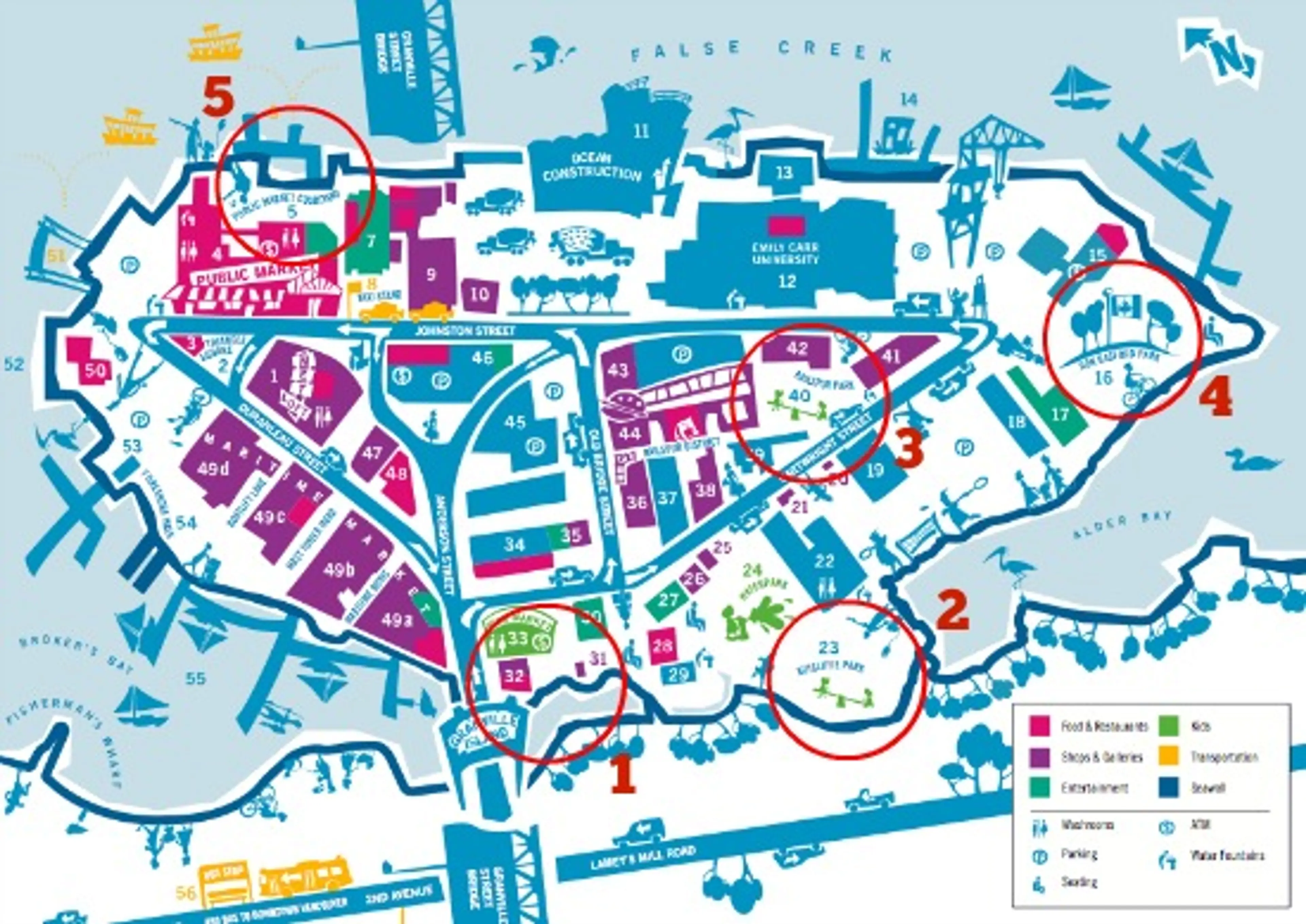 Granville Island Park Map