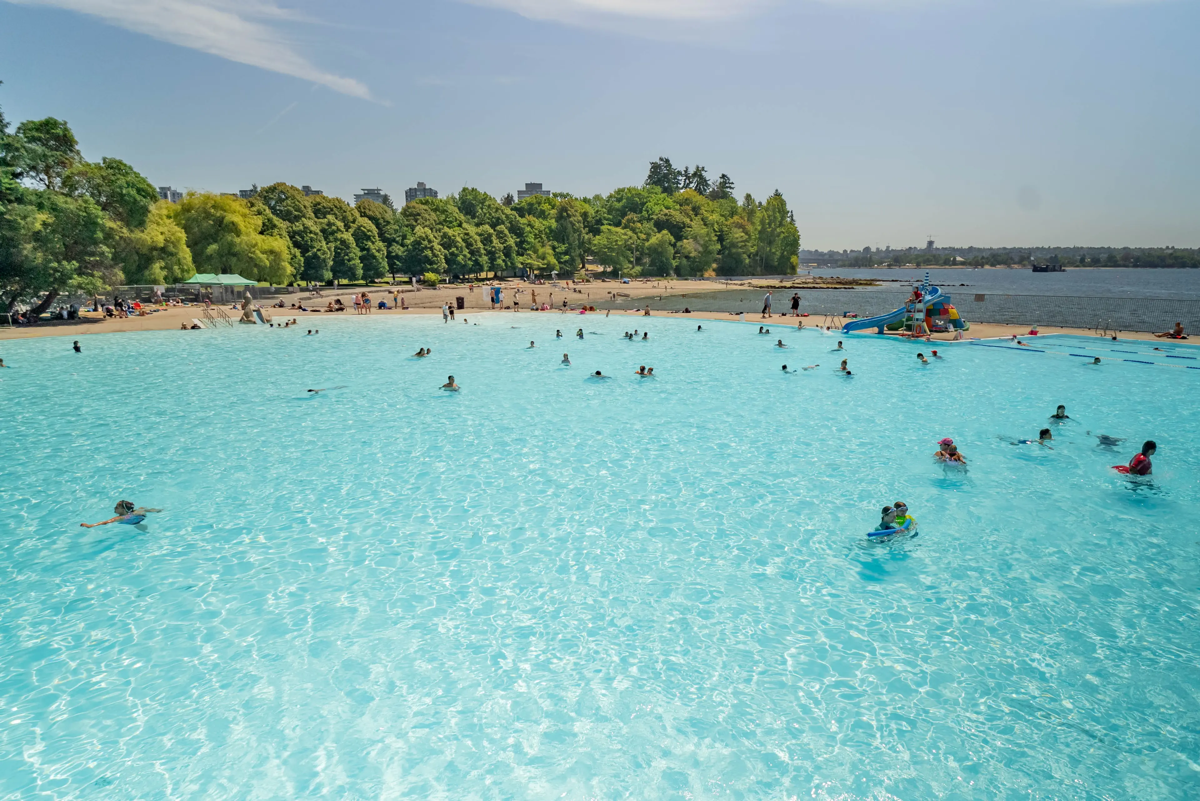Aerial view of Second Beach Pool 