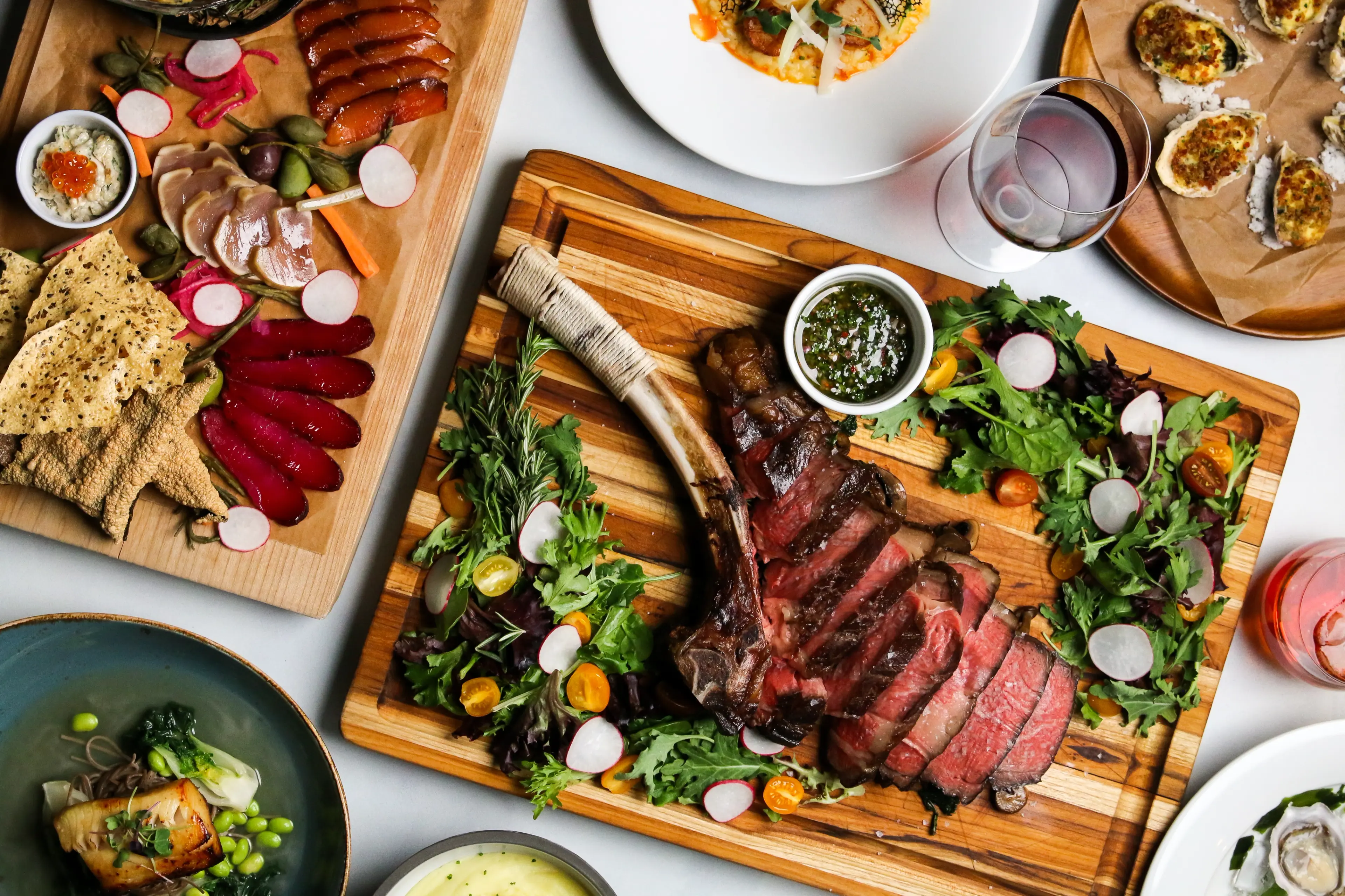 Overhead shot of Wildlight dishes