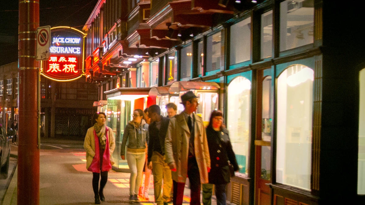 Participants on the Forbidden Vancouver Walking Tour