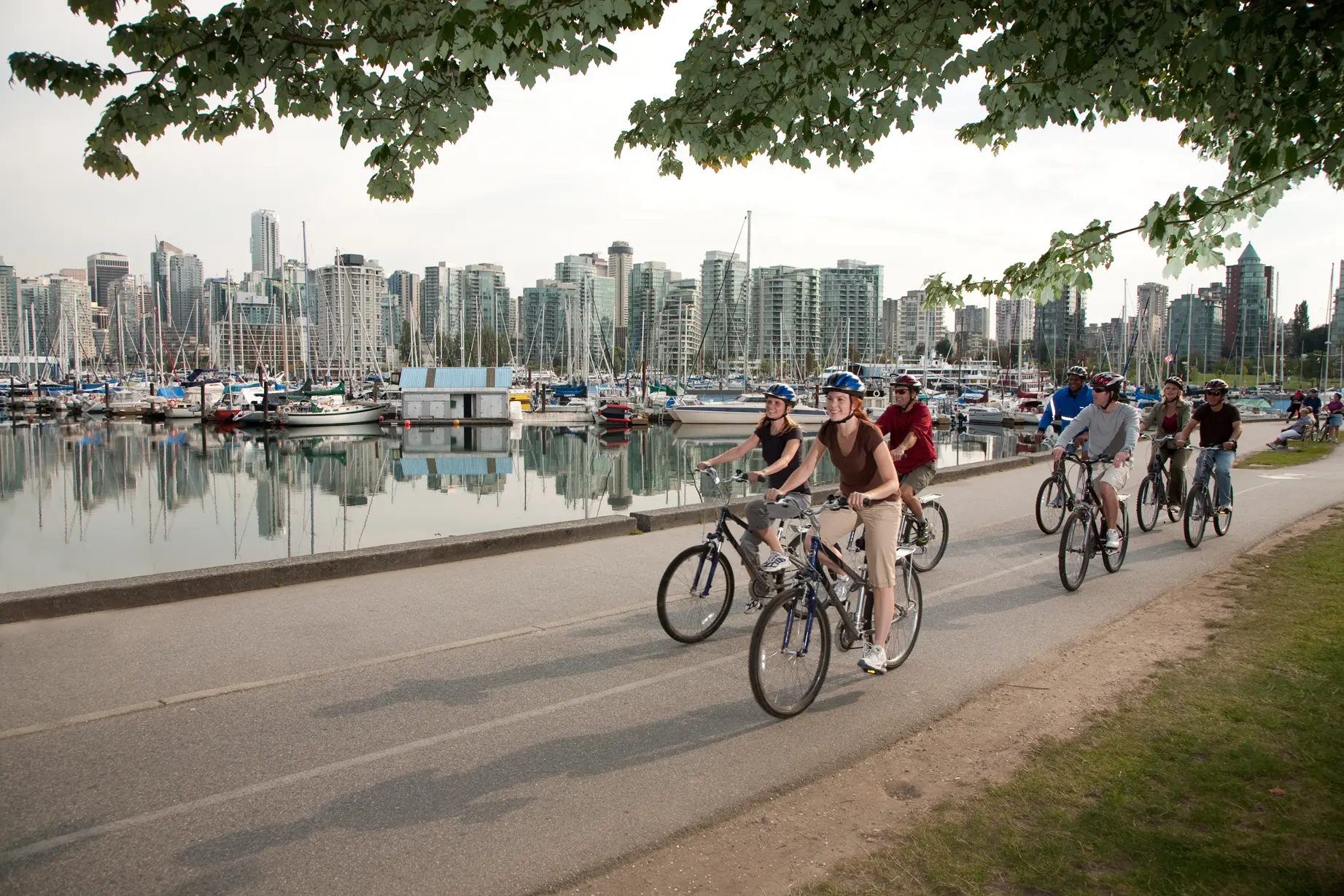 Cycling the False Creek Seawall
