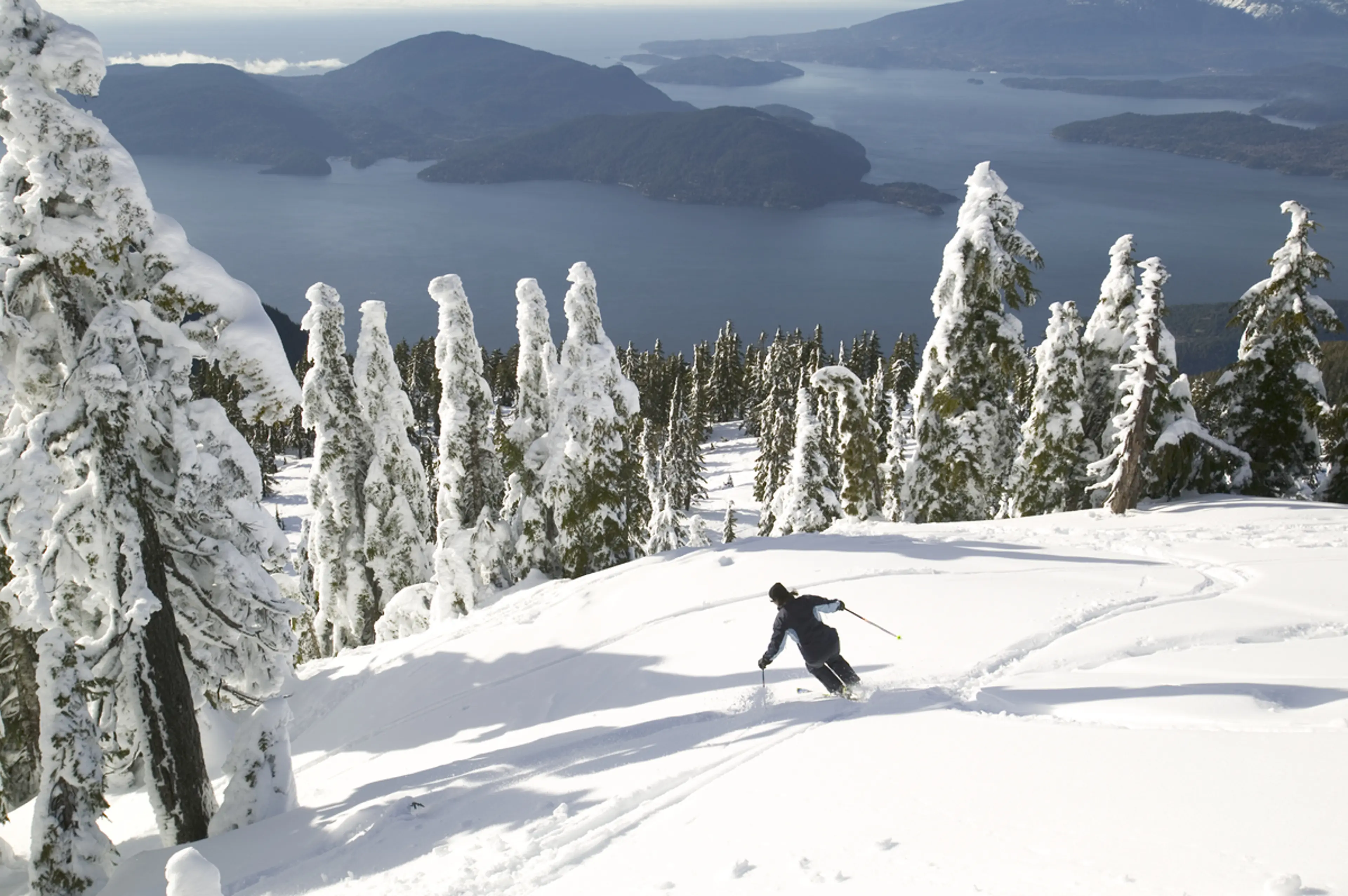 Skier at Cypress Mountain in Vancouver