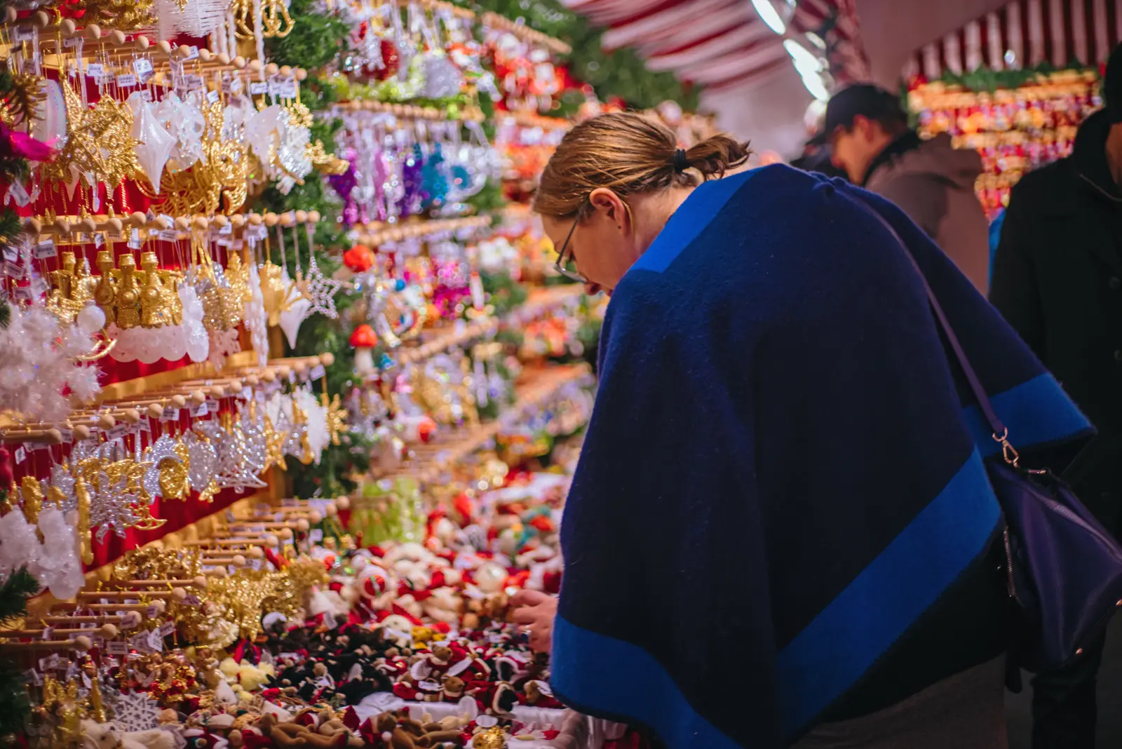 Shopper at Vancouver Christmas Market