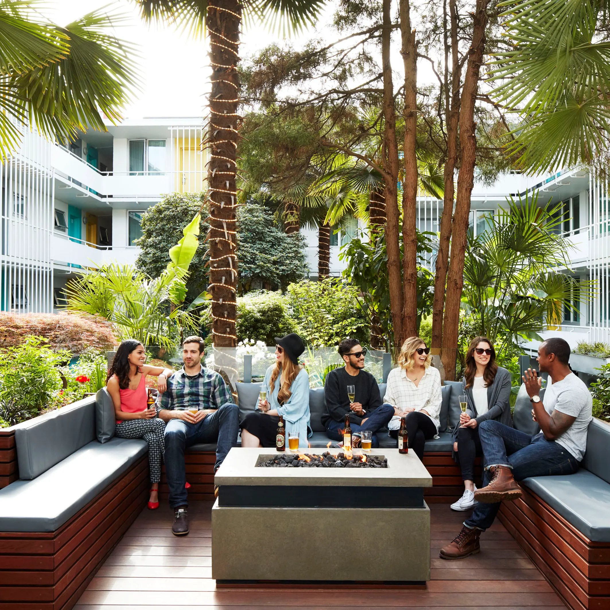 The Burrard Courtyard by Day