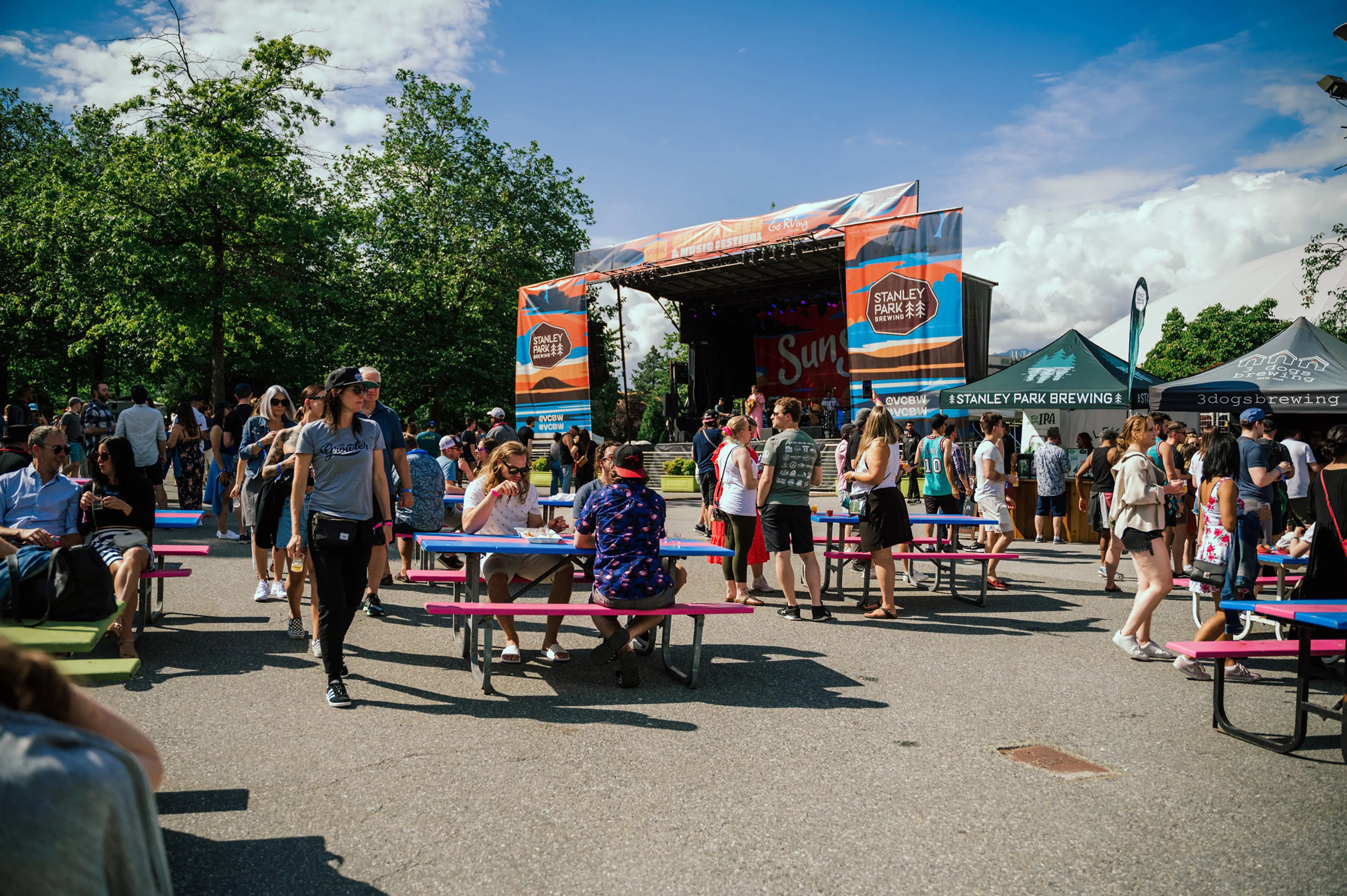 People hang out at VCBW