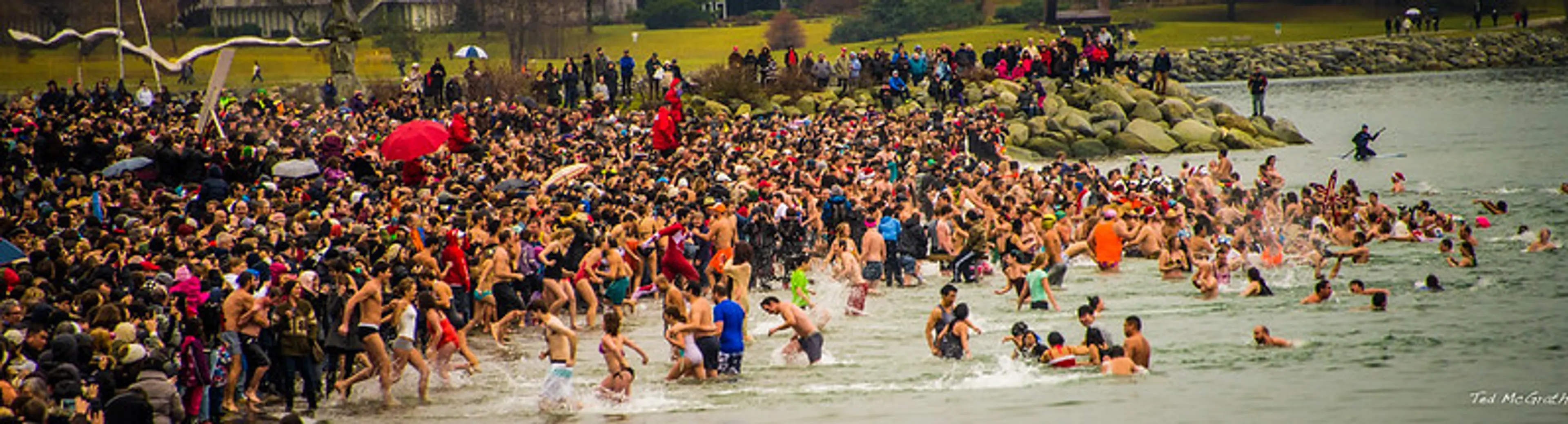 Polar Bear Swim in Vancouver's English Bay