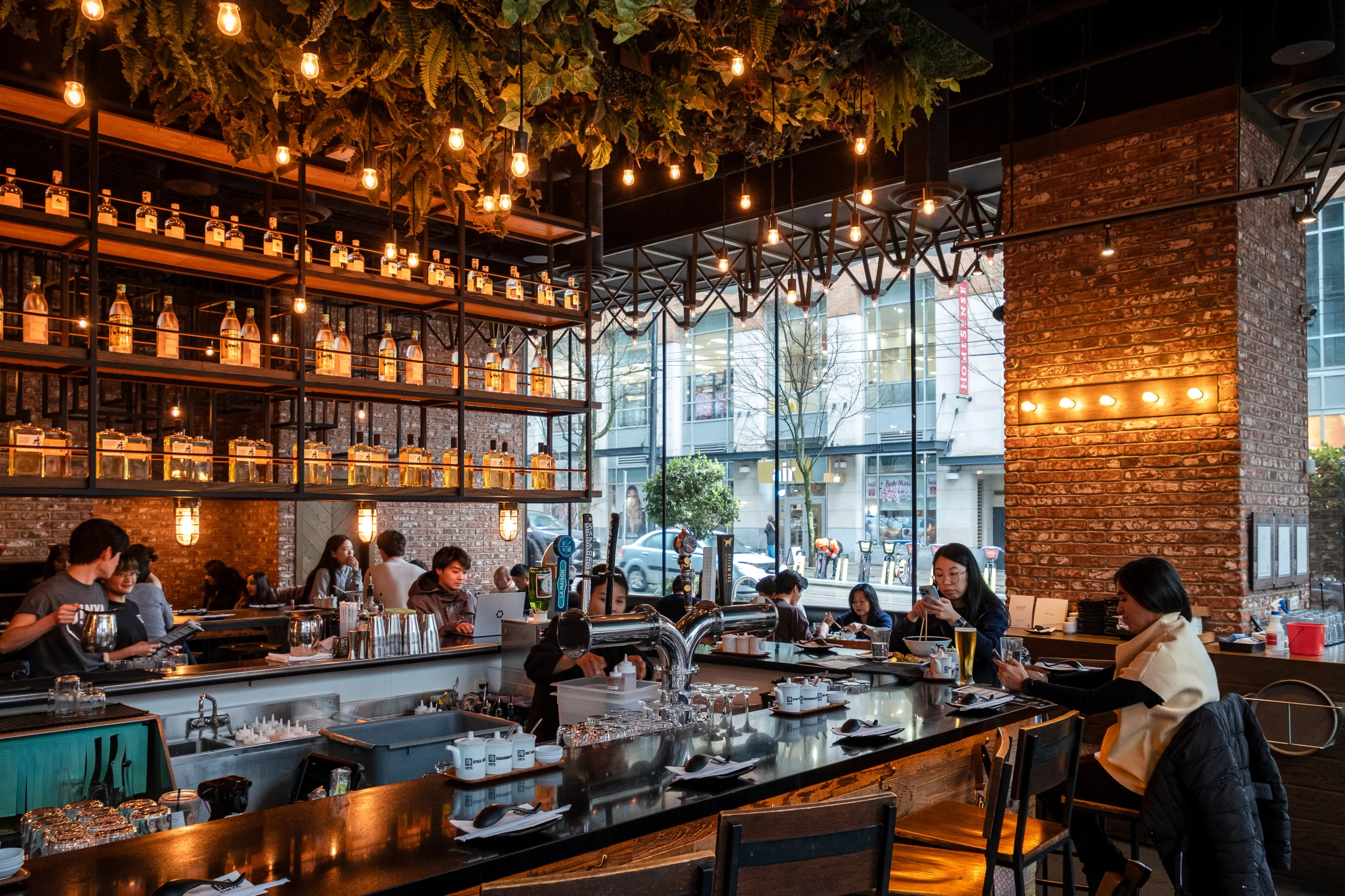 Interior image of Jinya Ramen Bar in Vancouver.