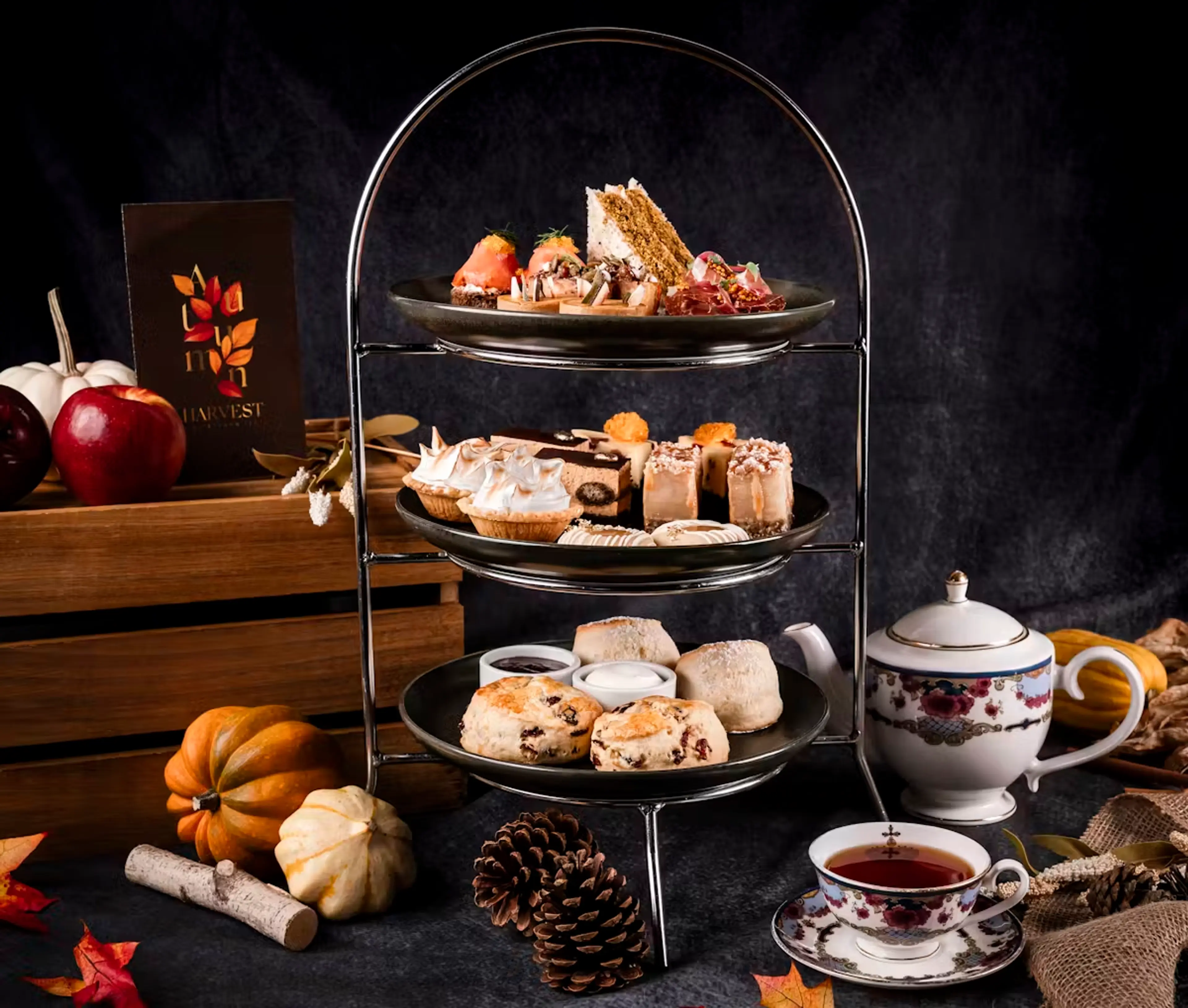 Autumn Harvest tea selection at Notch8 in Vancouver
