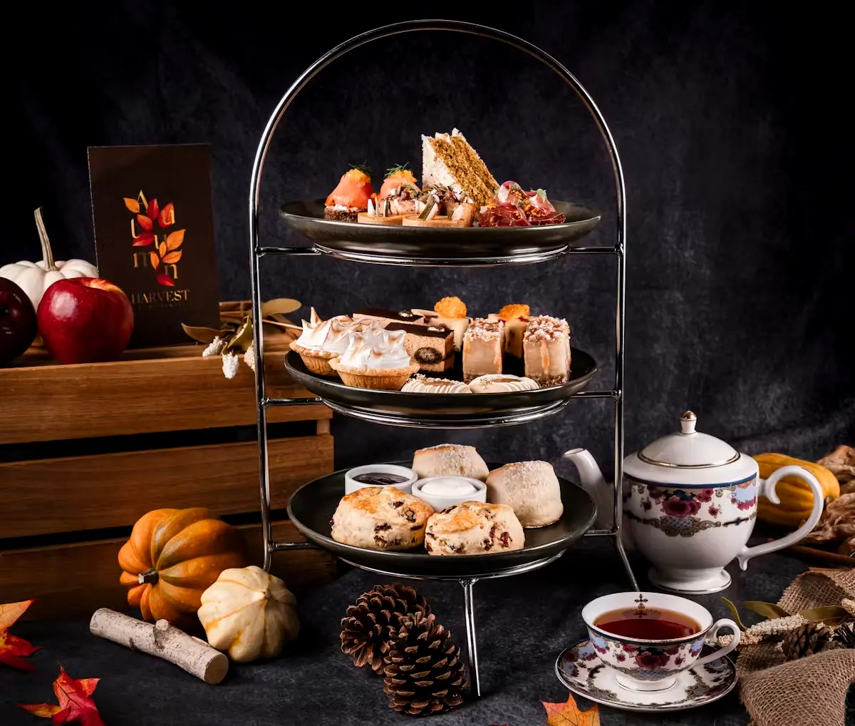 Autumn Harvest tea selection at Notch8 in Vancouver