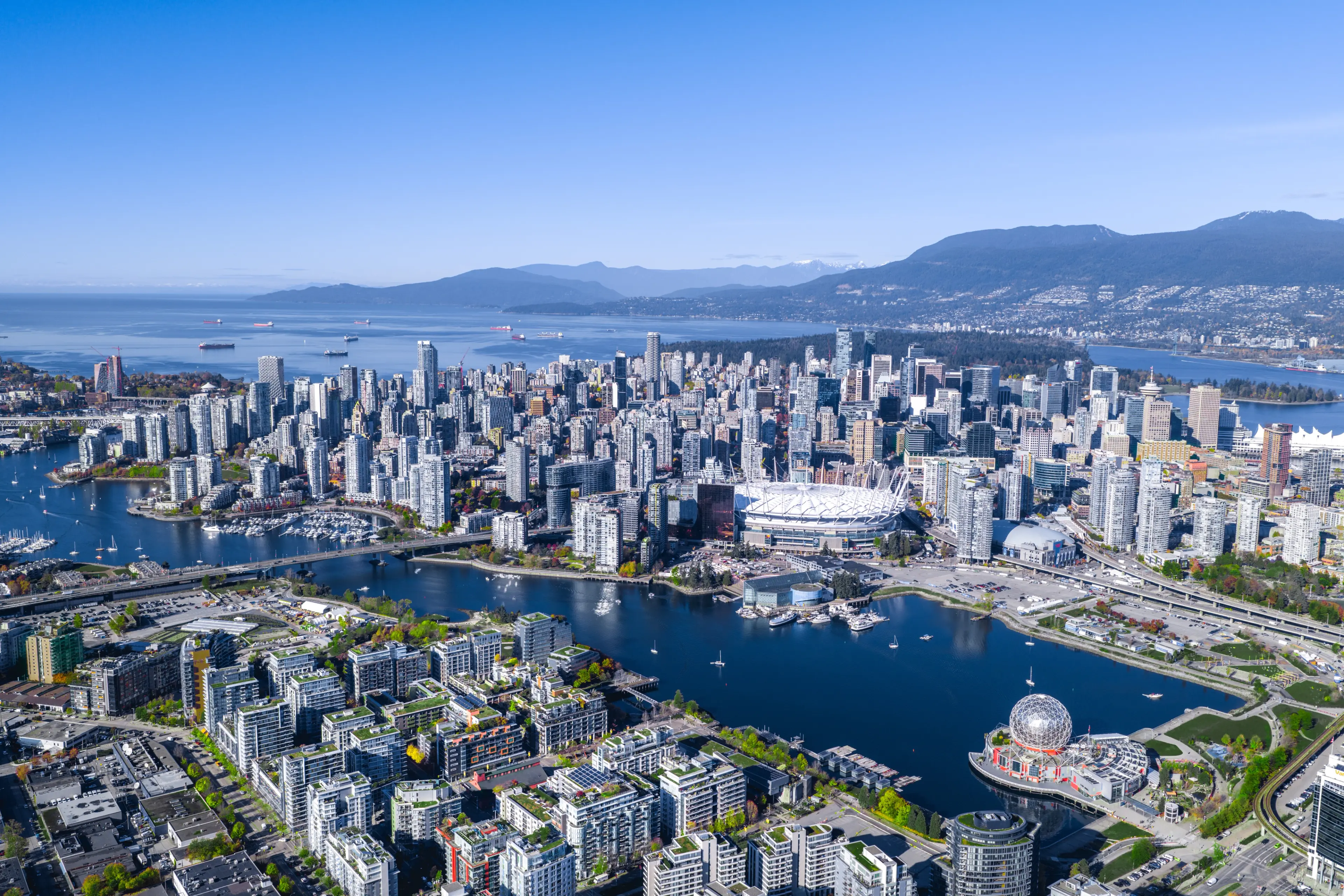 Aerial image of Vancouver, Canada