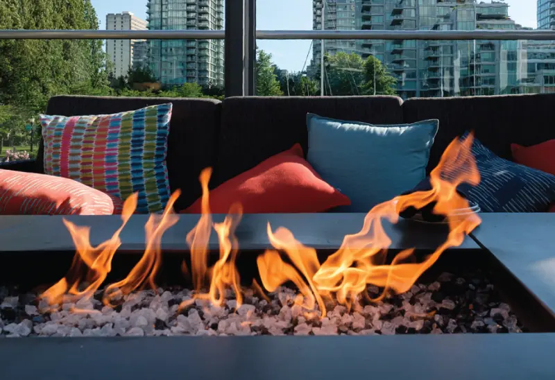 Year round patios Vancouver - The firepit at Lift in Vancouver