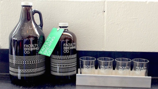 Faculty Brewing glasses & growlers